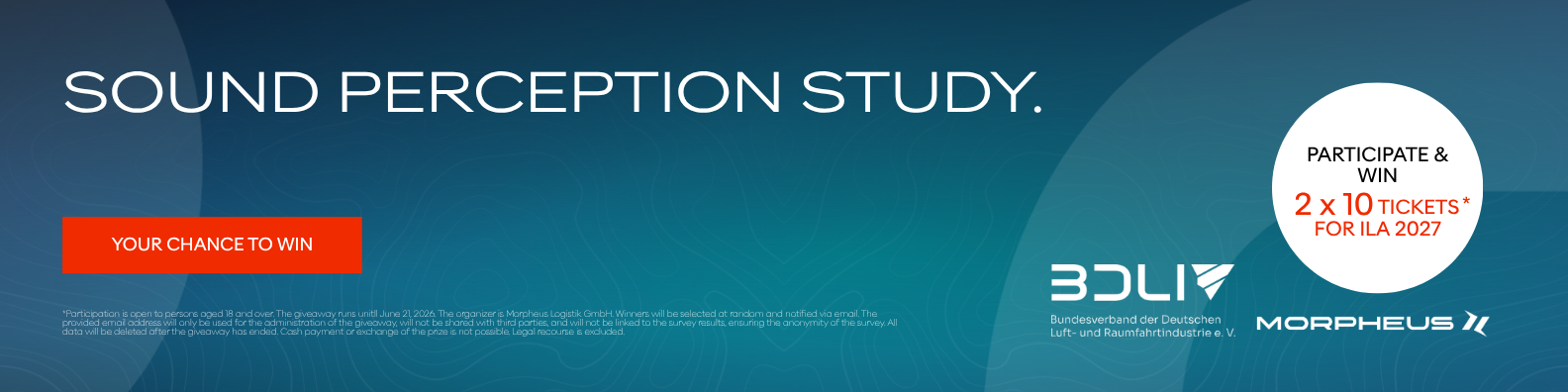 Sound perception study partner banner by BDLI and Morpheus Logistik